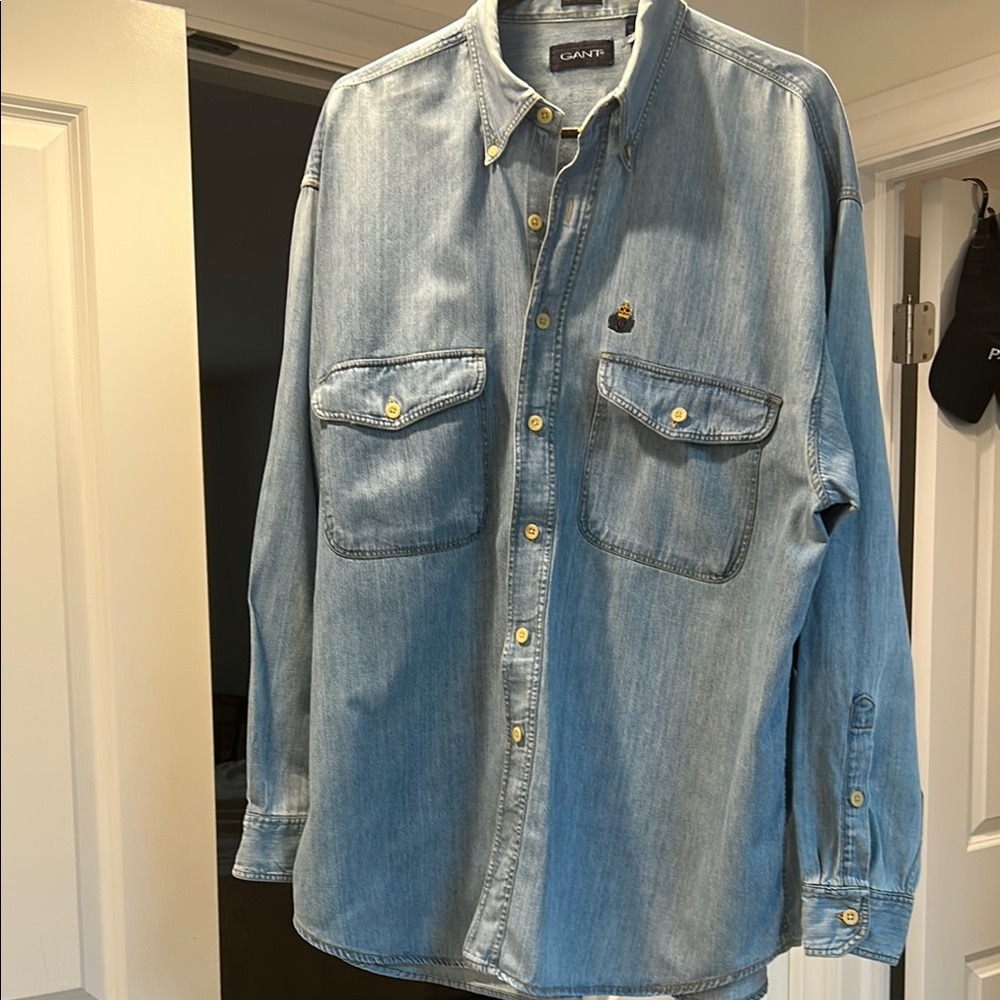 GANT Blue Denim Men's Shirt